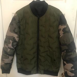 NEW Camouflage puffer bomber jacket